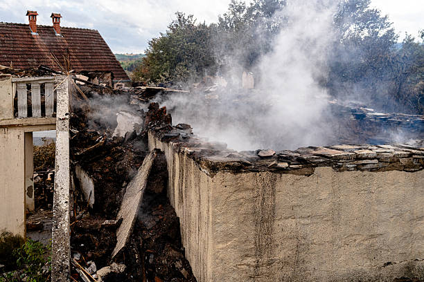 Professional Fire Damage Removal technician working in Rosemount, OH